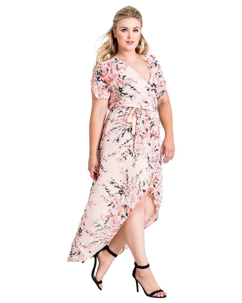 Plus Size Emery Faux Wrap Maxi Dress Garden Floral
